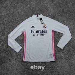 Real Madrid FC Jersey Mens Small 2014/15 Long Sleeve Home White