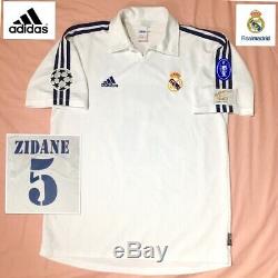 Real Madrid Football Shirt M ZIDANE Vintage Genuine Rare Adidas 2001 Jersey