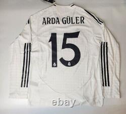 Real Madrid Heat. Rdy adidas LS Jersey White 2024/2025 NEW M-3XL Arda Guler #15