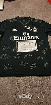 Real Madrid Home 2018/19 Signed Football Team, Squad Shirt, Soccer Jersey + Coa