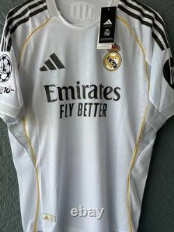 Real Madrid Home Jersey 25/26 Kylian Mbappe Size S UCL Edition