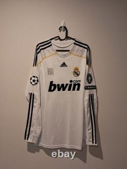Real Madrid Home L/S Shirt Jersey 2009/2010 No. 9 Ronaldo 2XL Real Madrid Home L/S Shirt Jersey 2009/2010 No. 9 Ronaldo 2XL