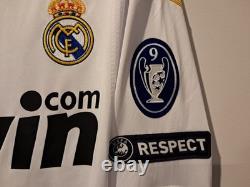Real Madrid Home L/S Shirt Jersey 2009/2010 No. 9 Ronaldo 2XL