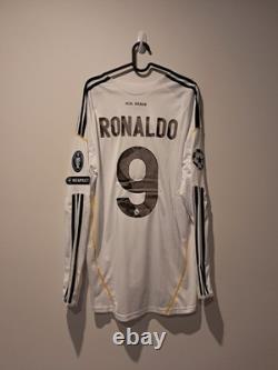 Real Madrid Home L/S Shirt Jersey 2009/2010 No. 9 Ronaldo 2XL