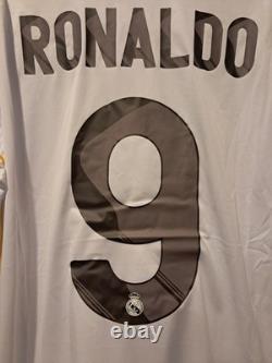 Real Madrid Home L/S Shirt Jersey 2009/2010 No. 9 Ronaldo 2XL