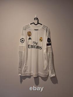 Real Madrid Home L/S Shirt Jersey 2015/2016 No. 7 Ronaldo XL