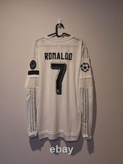 Real Madrid Home L/S Shirt Jersey 2015/2016 No. 7 Ronaldo XL