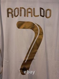 Real Madrid Home L/S UCL Shirt Jersey 2011/2012 No. 7 Ronaldo 2XL