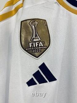 Real Madrid Home Long Sleeves Shirt Jersey 23/24 UEFA No. 5 Bellingham XL