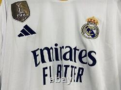 Real Madrid Home Long Sleeves Shirt Jersey 23/24 UEFA No. 5 Bellingham XL