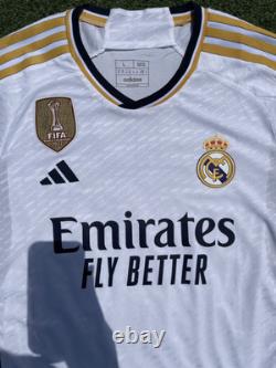Real Madrid Home Men's Large Long Sleeve Bellingham Jersey Lrg Made In Thailand