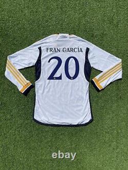Real Madrid Home Men's Large Long Sleeve Fran Garcia Jersey