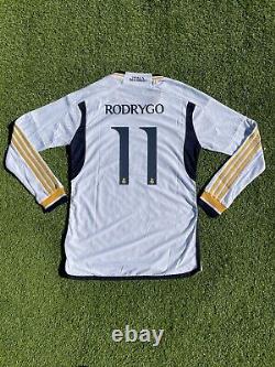 Real Madrid Home Men's Long Sleeve Large Rodrygo Jersey