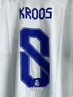 Real Madrid Home Player Issue Shirt Jersey 21/22 UEFA No. 8 Kroos XL