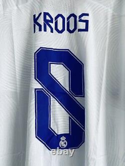 Real Madrid Home Player Issue Shirt Jersey 21/22 UEFA No. 8 Kroos XL