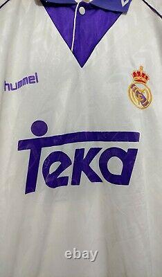 Real Madrid Home Shirt 1993 1994 Michael Laudrup #10 Hummel Jersey Camiseta XL