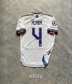 Real Madrid Home Shirt 2022 UCL Match Worn Jersey #4 Alaba Player Issue Trikot