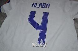 Real Madrid Home Shirt 2022 UCL Match Worn Jersey #4 Alaba Player Issue Trikot