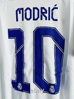 Real Madrid Home Shirt Jersey 21/22 UEFA No. 10 Modric XL