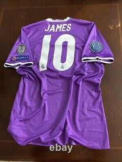 Real Madrid James Colombia Shirt CL Adidas Player Issue Shirt Adizero Jersey