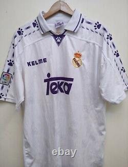 Real Madrid Jersey 1996 1997 Home Shirt Kelme Vintage Camiseta Football XL