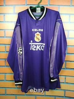 Real Madrid Jersey 1997 1998 Long Sleeve XL Away Shirt Football Soccer Kelme