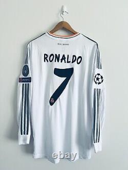 Real Madrid Jersey 2013-14 Home Long Sleeves Men's Shirt No. 7 Ronaldo Size XL