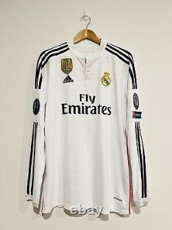 Real Madrid Jersey 2014-15 Home Long Sleeves Men's Shirt No. 7 Ronaldo Size XL