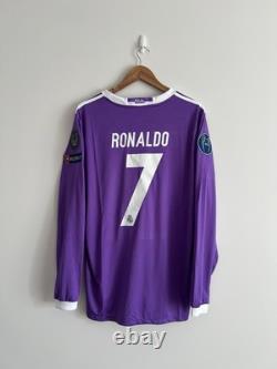Real Madrid Jersey 2016-17 Away Long Sleeves Men's Shirt No. 7 Ronaldo Size XL