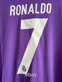 Real Madrid Jersey 2016-17 Away Long Sleeves Men's Shirt No. 7 Ronaldo Size XL