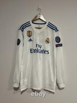 Real Madrid Jersey 2017-18 Home Long Sleeves Men's Shirt No. 7 Ronaldo Size XL