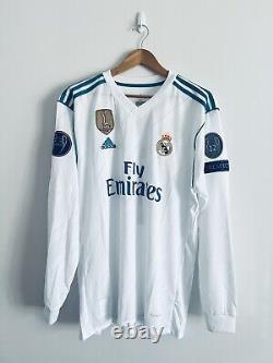 Real Madrid Jersey 2017-18 Home Long Sleeves Men's Shirt No. 7 Ronaldo Size XL
