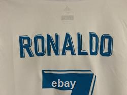 Real Madrid Jersey 2017-18 Home Long Sleeves Men's Shirt No. 7 Ronaldo Size XL