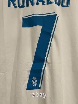 Real Madrid Jersey 2017-18 Home Long Sleeves Men's Shirt No. 7 Ronaldo Size XL