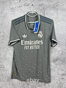 Real Madrid Jersey 2024-25 Third Authentic Soccer Shirt Adidas Men Size M