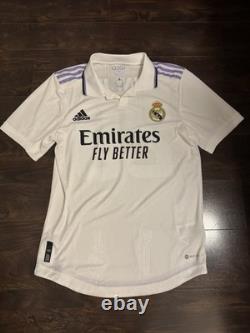 Real Madrid Jersey Adult Small White Adidas 22/23 Home Authentic Mens HF0292
