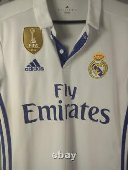 Real Madrid Jersey Home football shirt 2016 2017 White Adidas Men Size S ig93