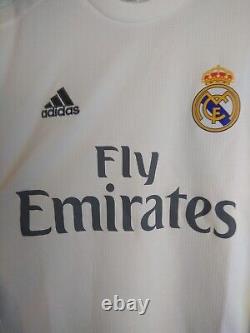 Real Madrid Jersey Long Sleeve Home football shirt 2015-2016 Adidas Mens S ig93