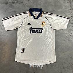 Real Madrid Jersey Mens Medium/Small White Adidas Minor Flaws Vintage Y2K Preown