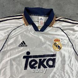 Real Madrid Jersey Mens Medium/Small White Adidas Minor Flaws Vintage Y2K Preown