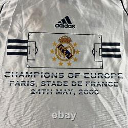 Real Madrid Jersey Mens Medium/Small White Adidas Minor Flaws Vintage Y2K Preown
