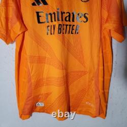 Real Madrid Jersey Mens XL Orange Soccer Adidas Modric 10 23/24 Heat. RDY