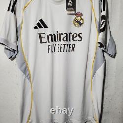 Real Madrid Jersey Mens XL White Soccer Adidas Mbappe 10 AEROREADY HP Emirates