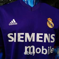 Real Madrid Jersey Third shirt 2001 2002 Double-sided Adidas Camiseta Mens L
