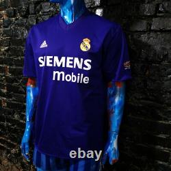 Real Madrid Jersey Third shirt 2001 2002 Double-sided Adidas Camiseta Mens L