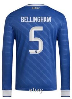 Real Madrid Jude Bellingham #5 Bluebird Third Long Sleeve Authentic Jersey