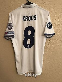 Real Madrid Kroos Germany Player Issue Adizero 6 Match Prepared Unworn Jersey