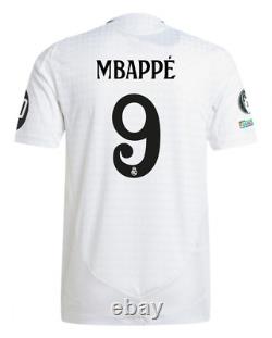 Real Madrid Kylian Mbappé 24/25 Home Authentic Jersey (Player Version) #9 MEDIUM