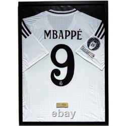 Real Madrid Kylian Mbappe Jersey Framed, Kylian Mbappe Shirt Framed