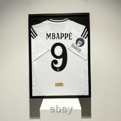 Real Madrid Kylian Mbappe Jersey Framed, Kylian Mbappe Shirt Framed